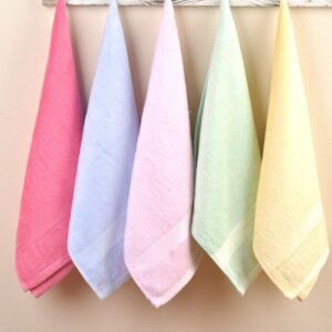 Set of 6 Face Towels (Random Colors)  – EXPORT QUALITY